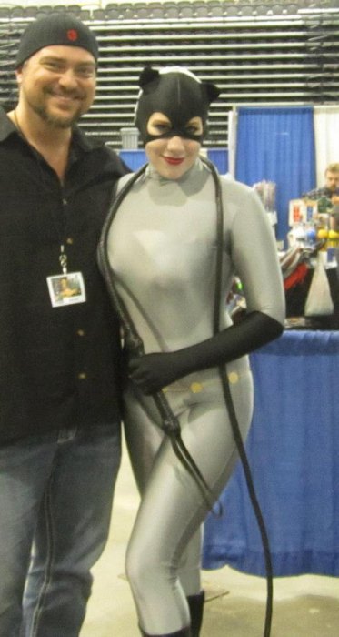 Comic Artist Steve Scott with Else as Catwoman at Tricon