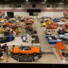 A bird's-eye view of many (but not all) of the cars on display at World of Wheels.
