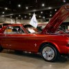 Vickie Chapman, of Chesapeake OH, owns this 1966 Ford Mustang, with a beautiful metallic red paint job.