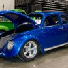 Keith Caudill's 1967 Volkswagen Bug is clothed in a vivid shade of glossy metallic blue paint.