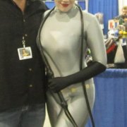 Comic Artist Steve Scott with Else as Catwoman at Tricon