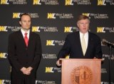 West Virginia Jobs and Education Report Released Today WLU President Robin Capehart, at podium, introduces Dr. Serkan Catma