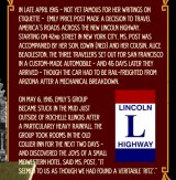 PARALLEL UNIVERSE: Lincoln Highway Centennial Celebrated With Tours by Europeans, Americans PARALLEL UNIVERSE: Lincoln Highway Centennial Celebrated With Tours by Europeans, Americans