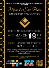 GHPRD Announces Details for "Roaring Twenties" Mom & Son Prom