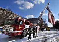 Firefighters Fly "Patriot Flag" at Capitol Firefighters Fly "Patriot Flag" at Capitol