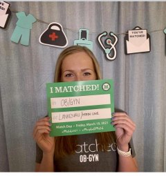 Fourth-year med student Allison Thompson gets "matched" to an ob/gyn residency at the Lankenau Medical Center in Wynnewood, Pa. 
