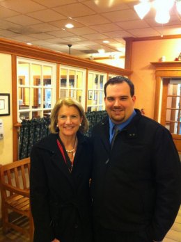 Capito, Anderson Meet at Bob Evans Shelly Moore Capito and Dale Anderson II at Bob Evans