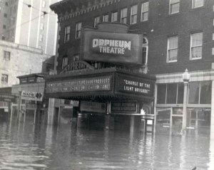 Downtown's Orpheum Project Projects Orpheum during 1937 flood
