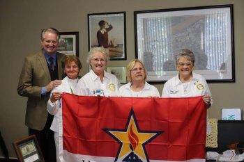 Huntington Council Votes in Two Weeks to Continue Home Rule Pictured from left to right with Mayor Williams are Brenda Thomas, Belinda Jividen, Shirley White and Emma Johnson.