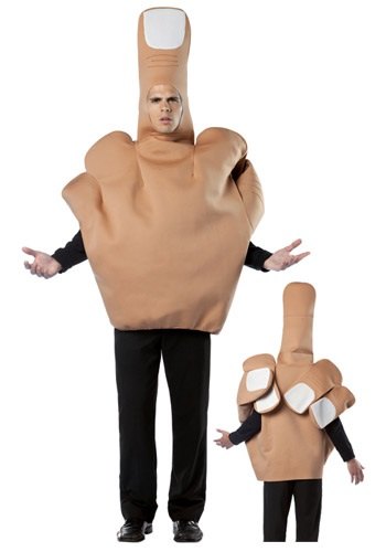 Suit Asks "Finger" Be Recognized as First Amendment Protected Speech Middle Finger Halloween Costume
