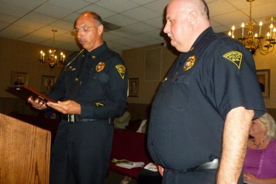 Stormwater Hiring on Huntington Council Agenda Police Chief Skip Holbrook and Capt. Hank Dial