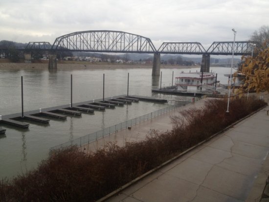 West Virginia Water Contains Formaldehyde, Official Says The Kanawha river is seen from Trojan Landing Marine, a boat storage and maintenance facility where workers say they have smelled the chemical since December.
