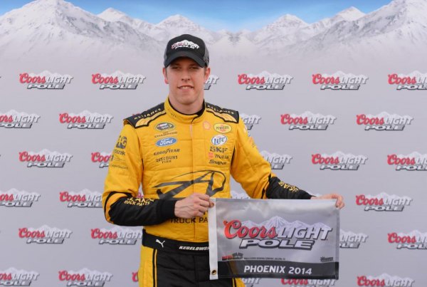 Brad Keselowski leads Team Penske sweep of front row at Phoenix Brad Keselowski, driver of the #22 Shell-Pennzoil Ford, celebrates setting the pole position in qualifying for the NASCAR Sprint Cup Series The Profit on CNBC 500 at Phoenix International Raceway on February 28, 2014 in Avondale, Arizona.